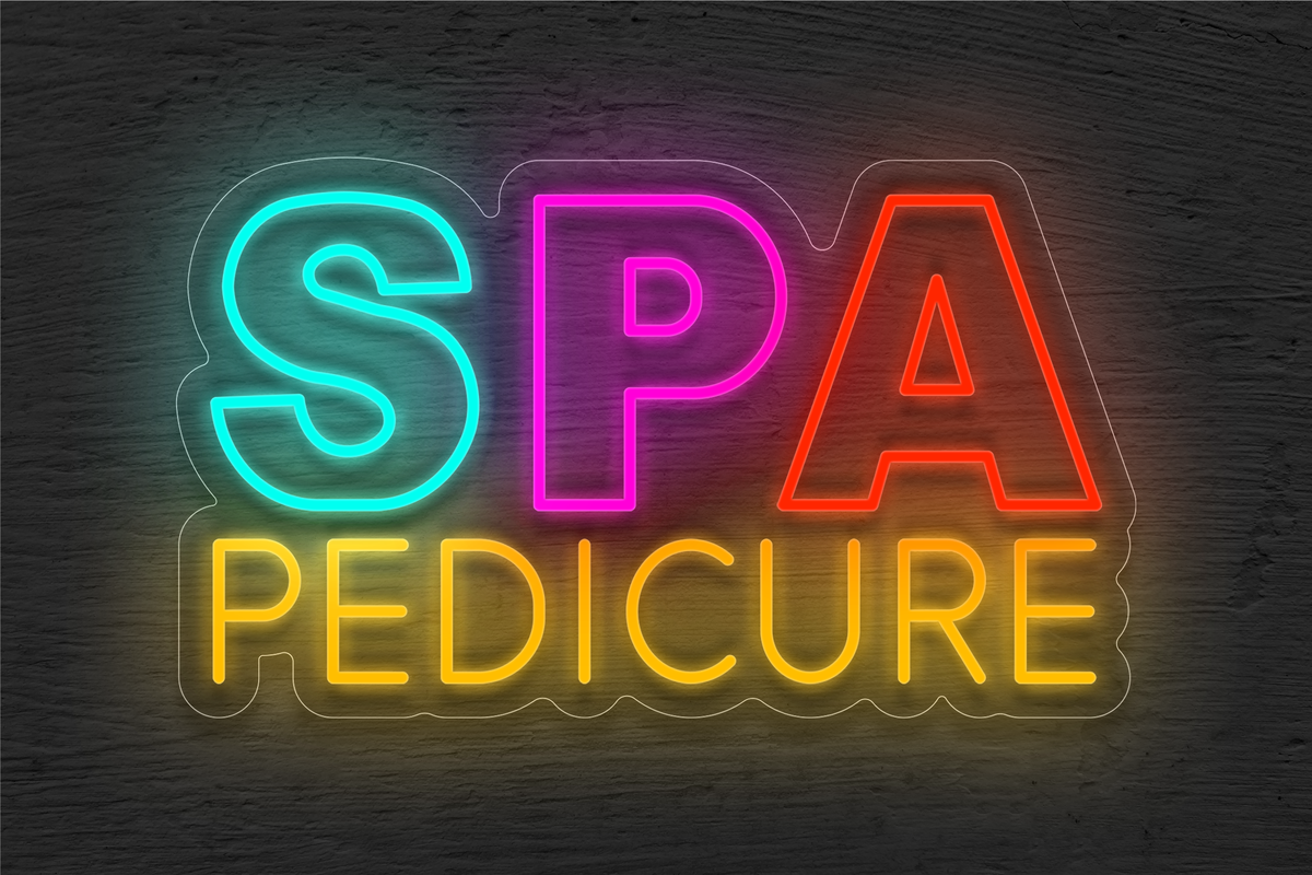 Multi-color &quot;SPA Pedicure&quot; LED Neon Sign