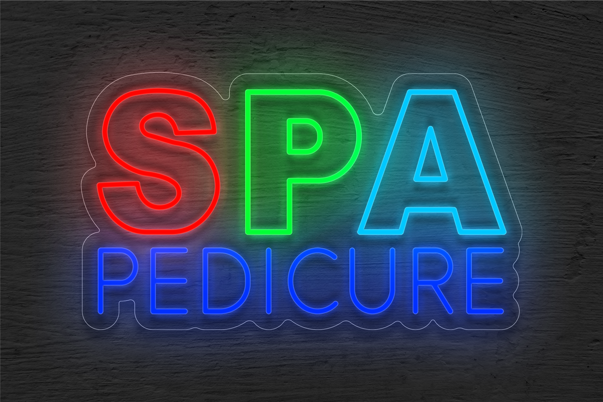 Multi-color &quot;SPA Pedicure&quot; LED Neon Sign