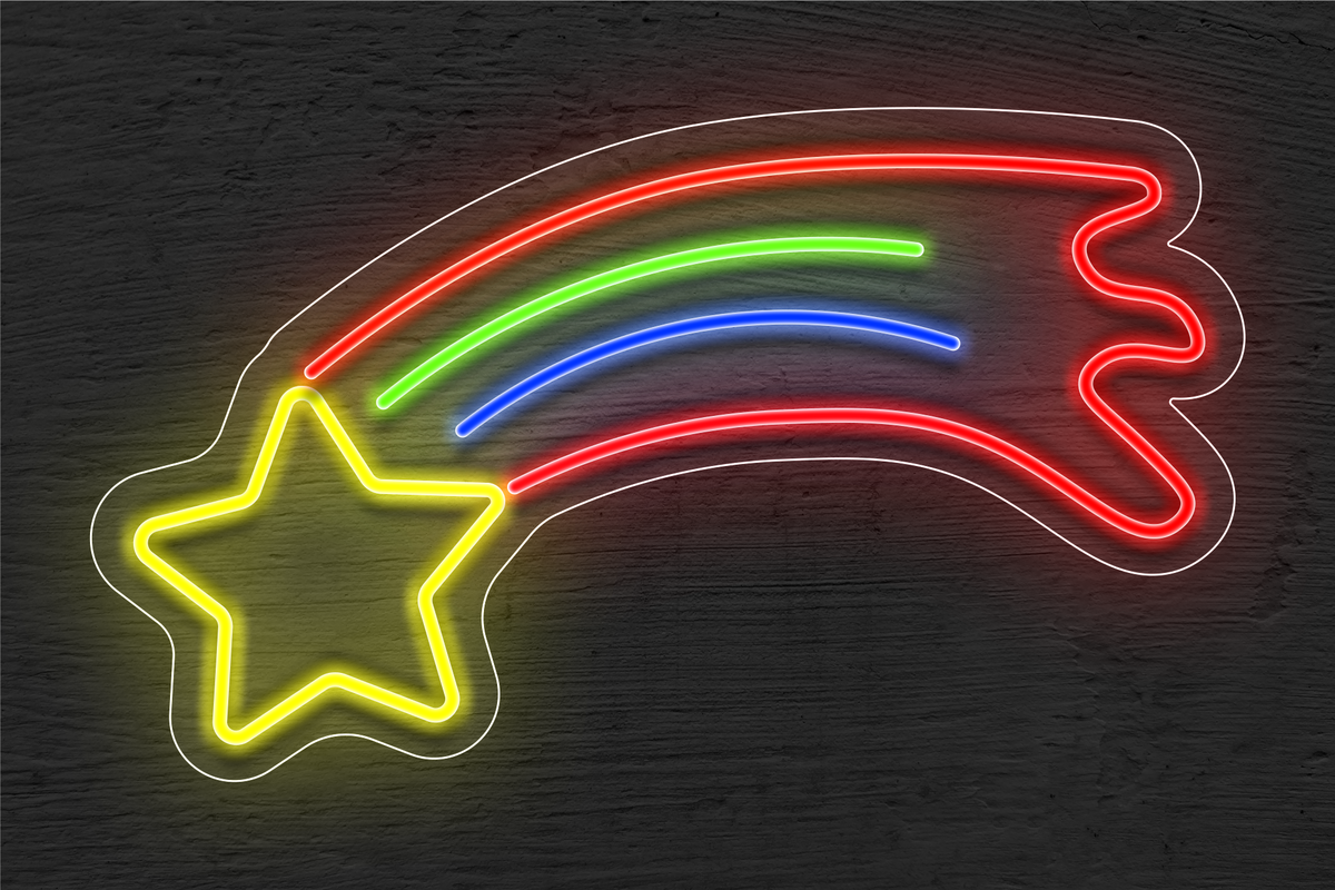 Shooting Star LED Neon Sign