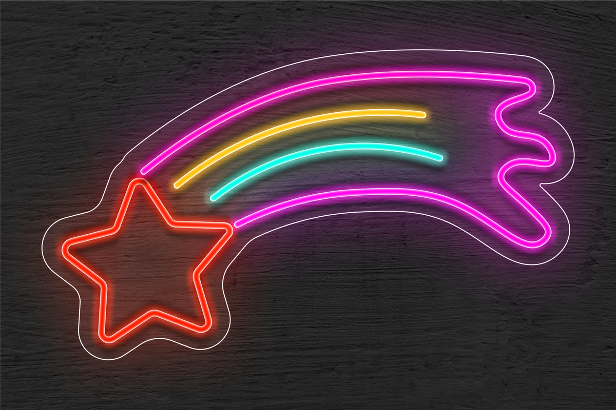 Shooting Star LED Neon Sign