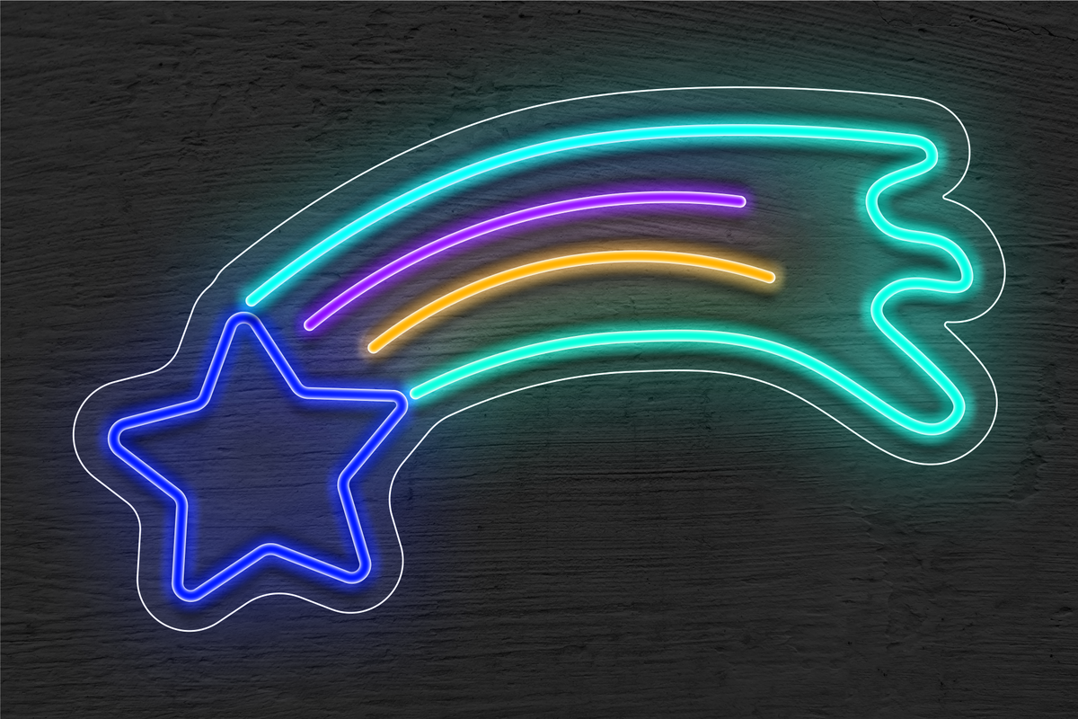 Shooting Star LED Neon Sign