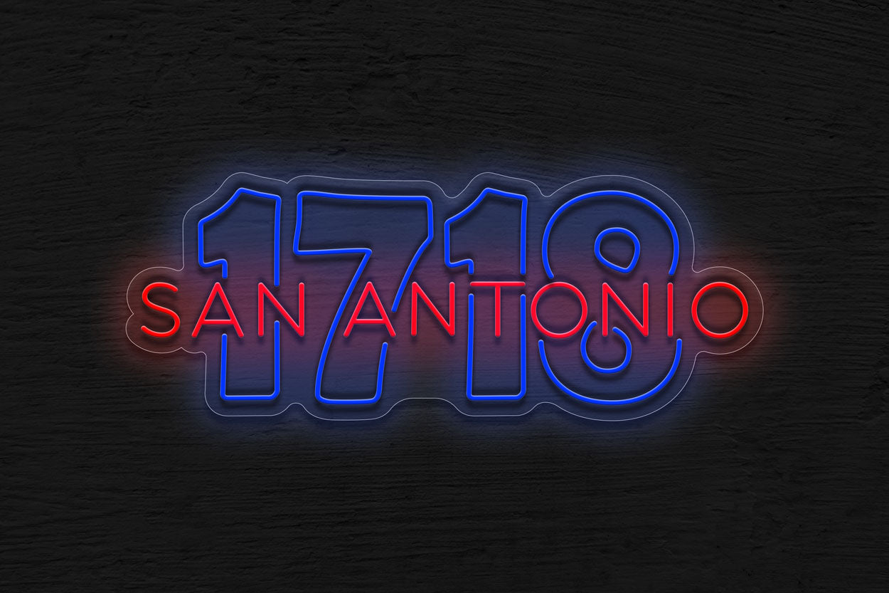 San Antonio 1718 LED Neon Sign