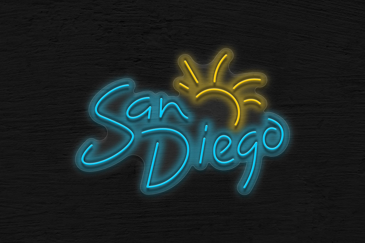 San Diego With Sun LED Neon Sign