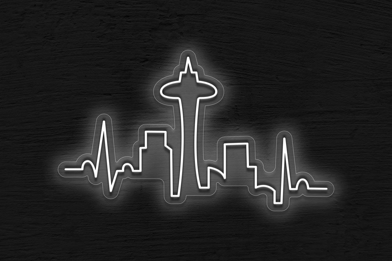 Seattle Building Silhouette LED Neon Sign