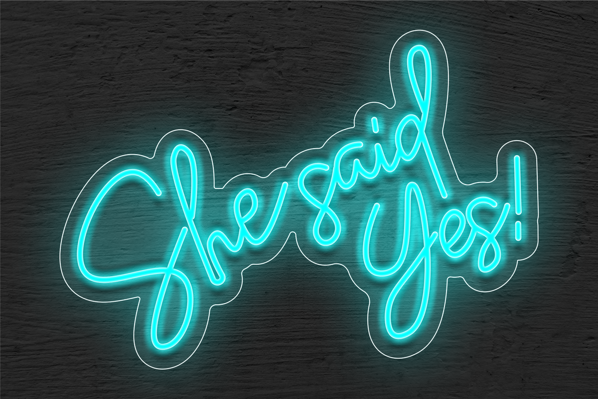 &quot;She Said Yes!&quot; LED Neon Sign