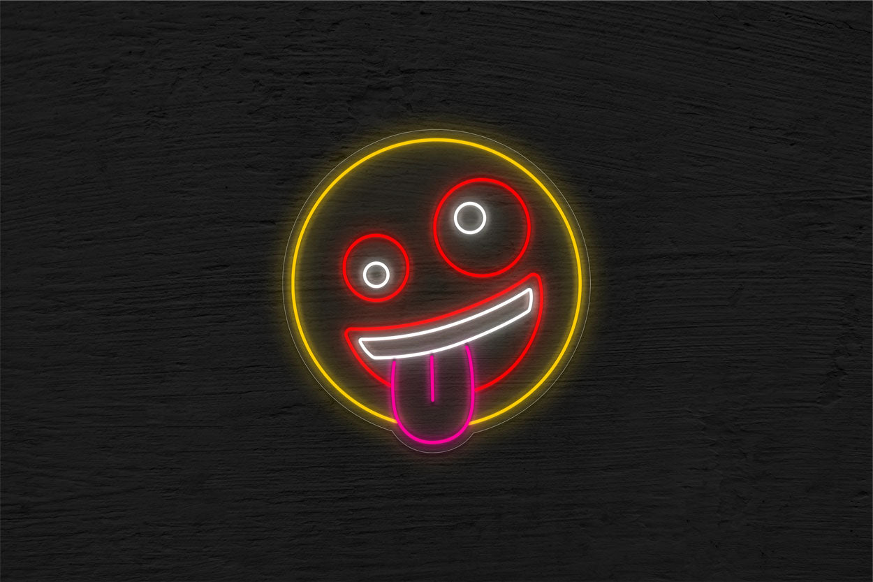 Silly Faced Emoji LED Neon Sign