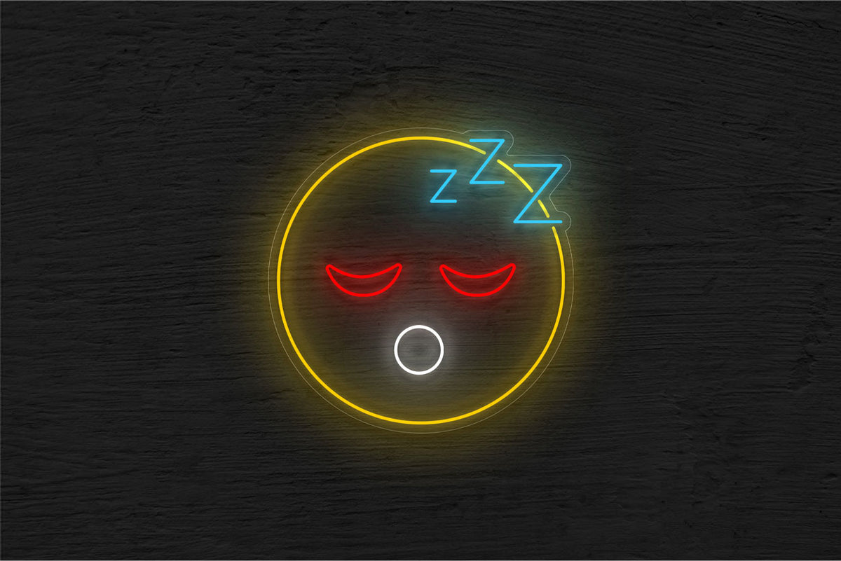 Sleeping Face Emoji LED Neon Sign