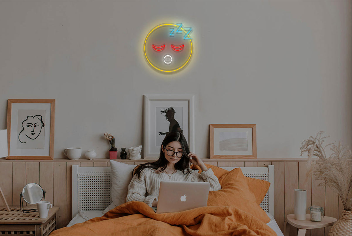 Sleeping Face Emoji LED Neon Sign
