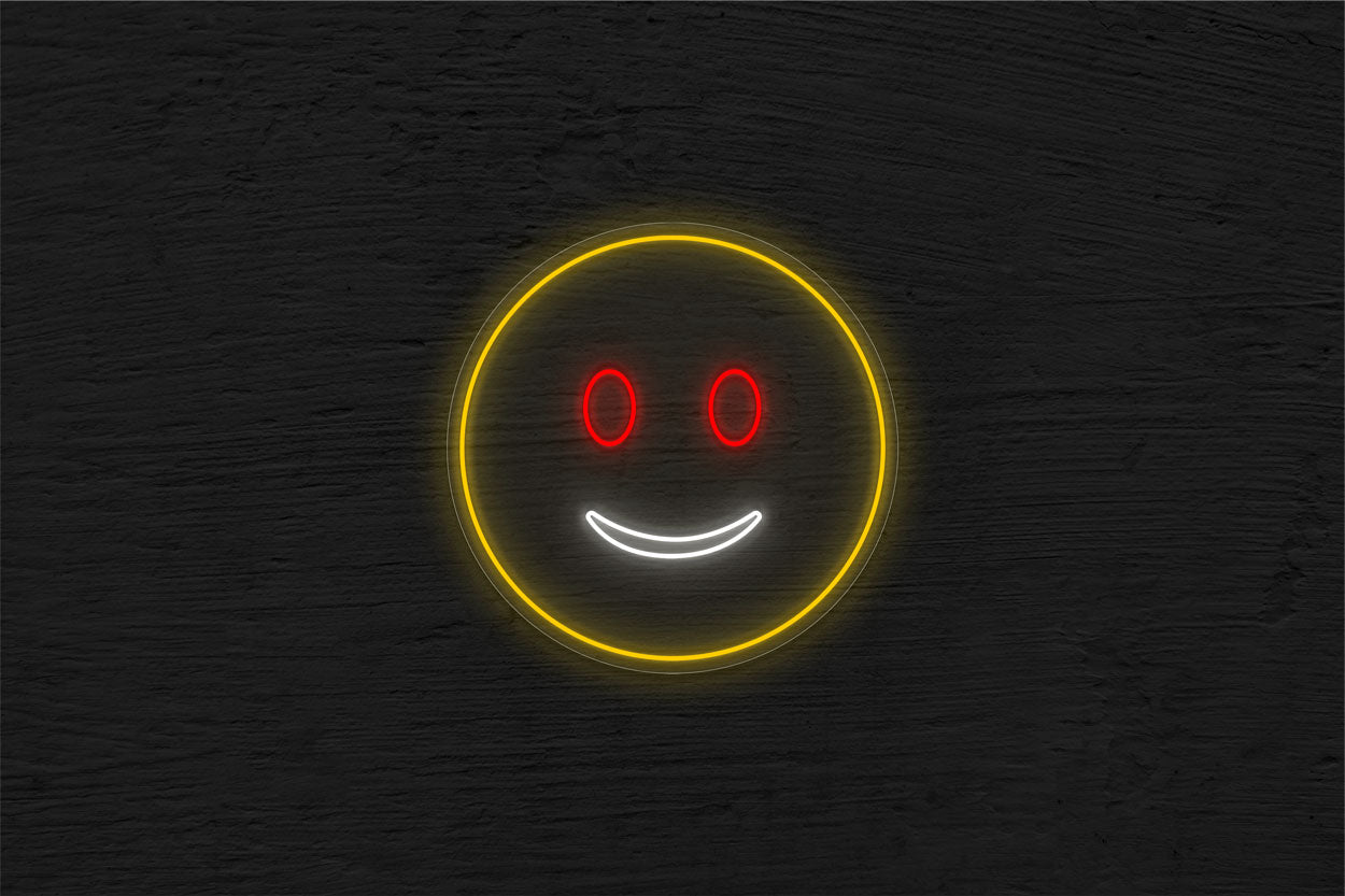 Slightly Smiling Emoji LED Neon Sign