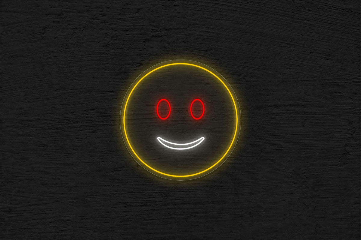 Slightly Smiling Emoji LED Neon Sign