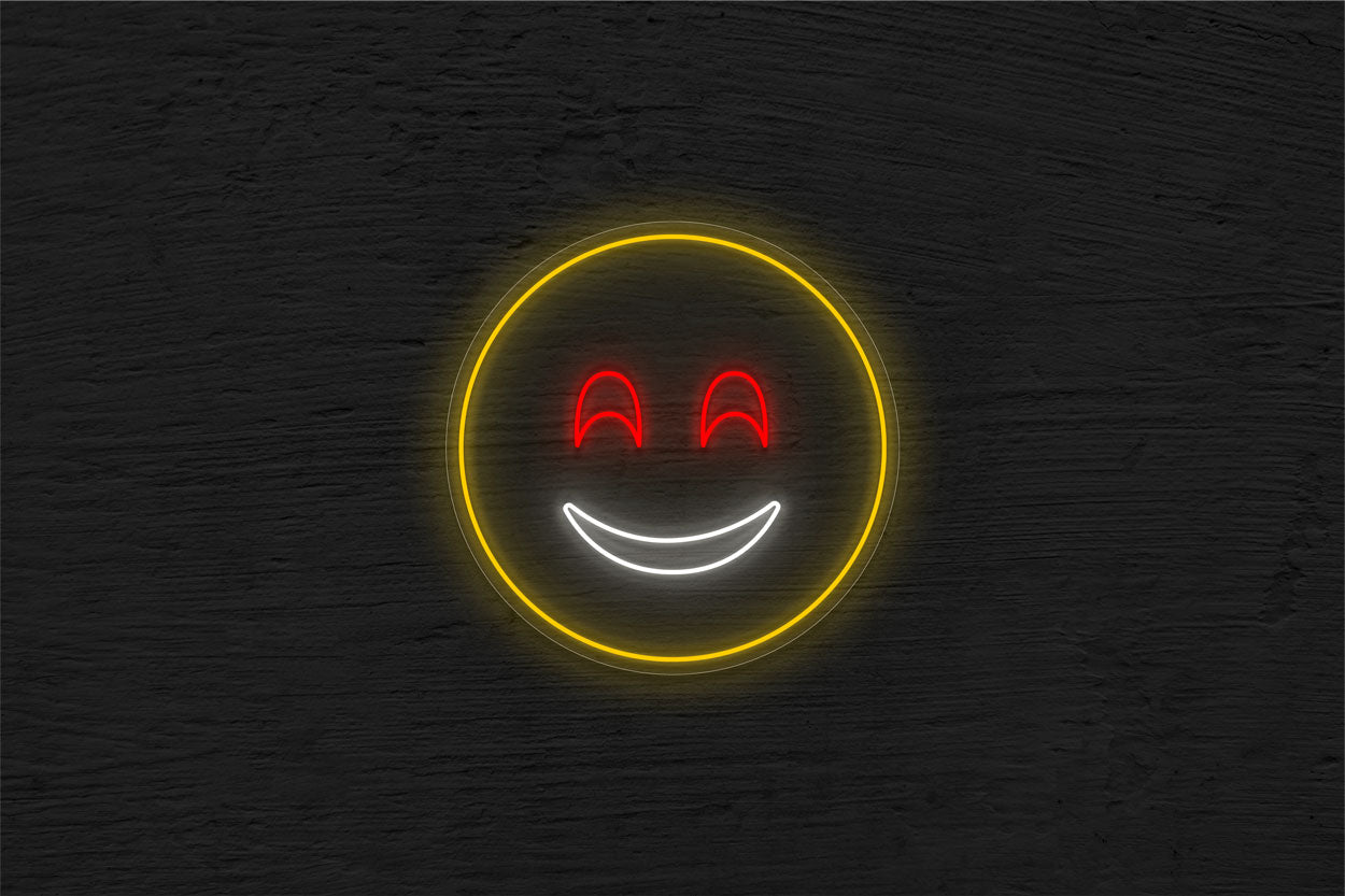 Smiling Face with Smiling Eyes Emoji LED Neon Sign