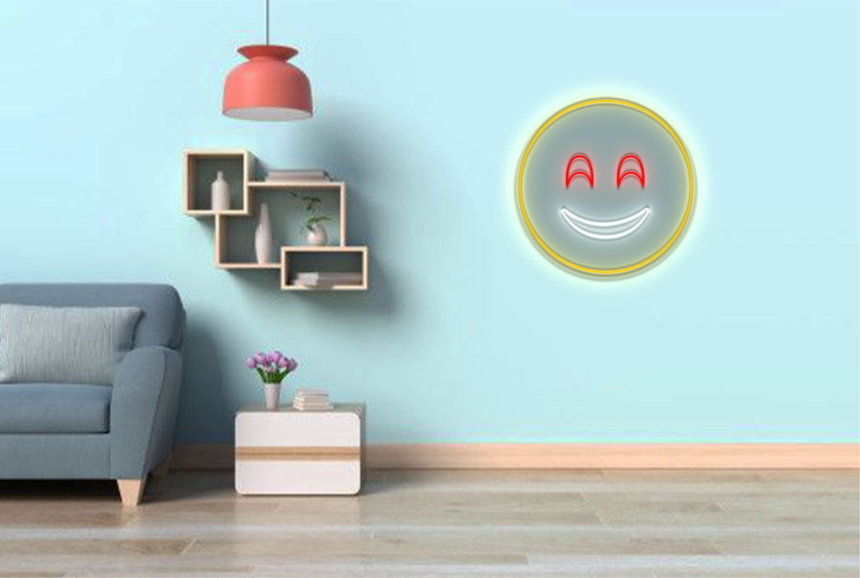 Smiling Face with Smiling Eyes Emoji LED Neon Sign