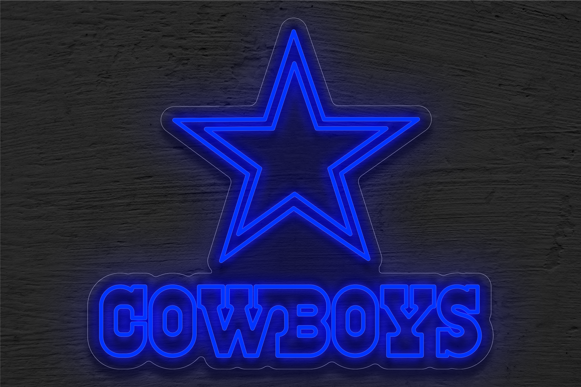 Star "Cowboys" LED Neon Sign