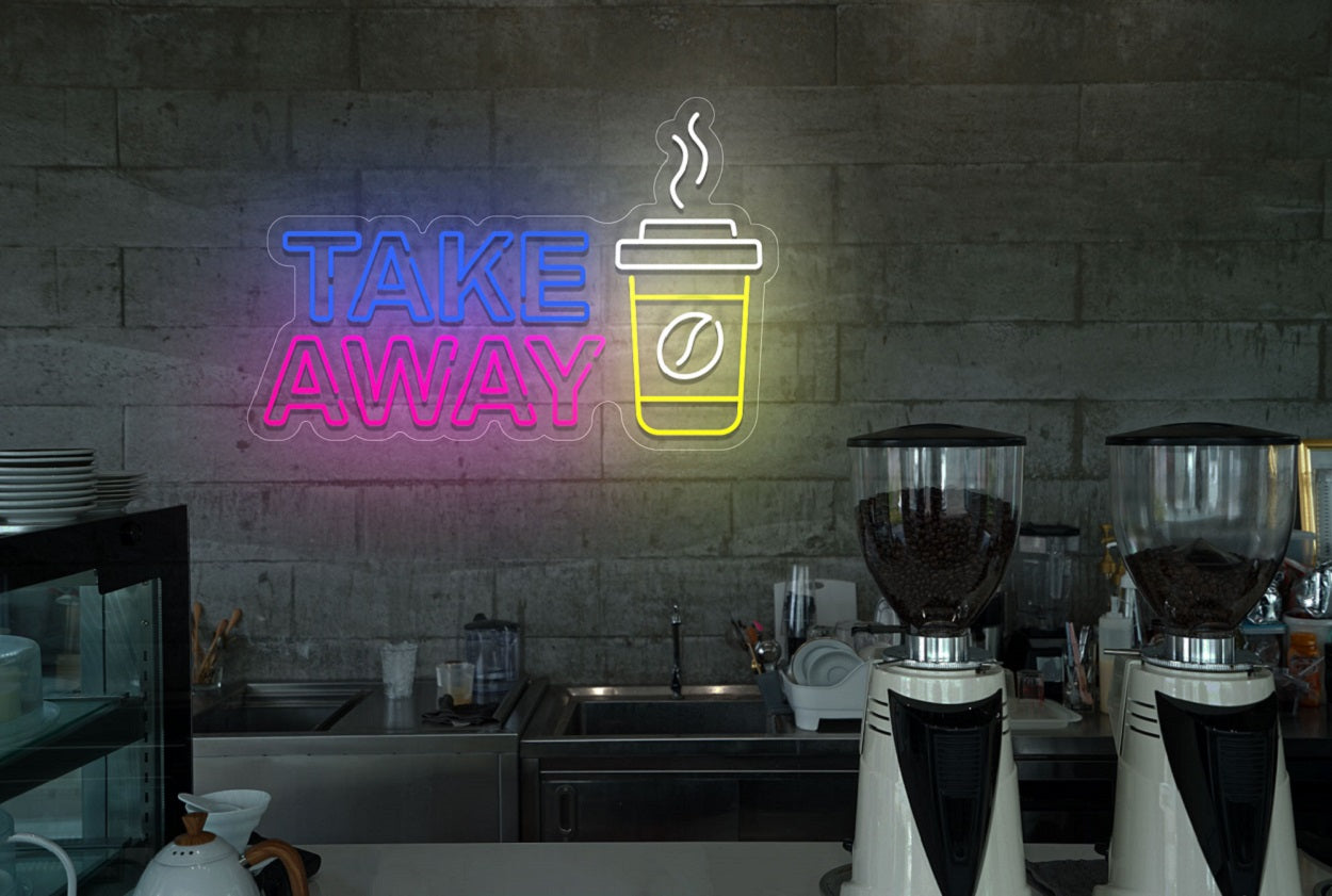 Take Away Cup of Coffee LED Neon Sign