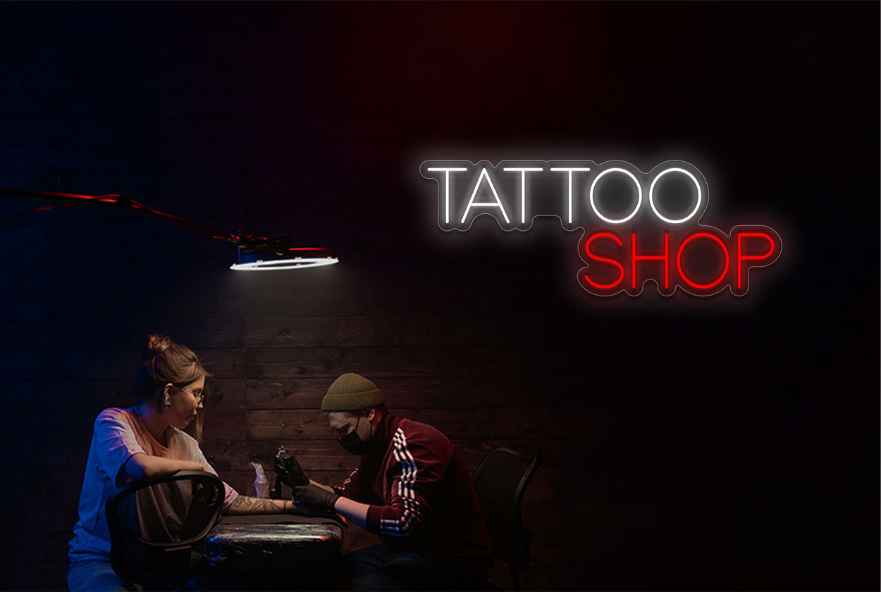 "Tattoo Shop" LED Neon Sign