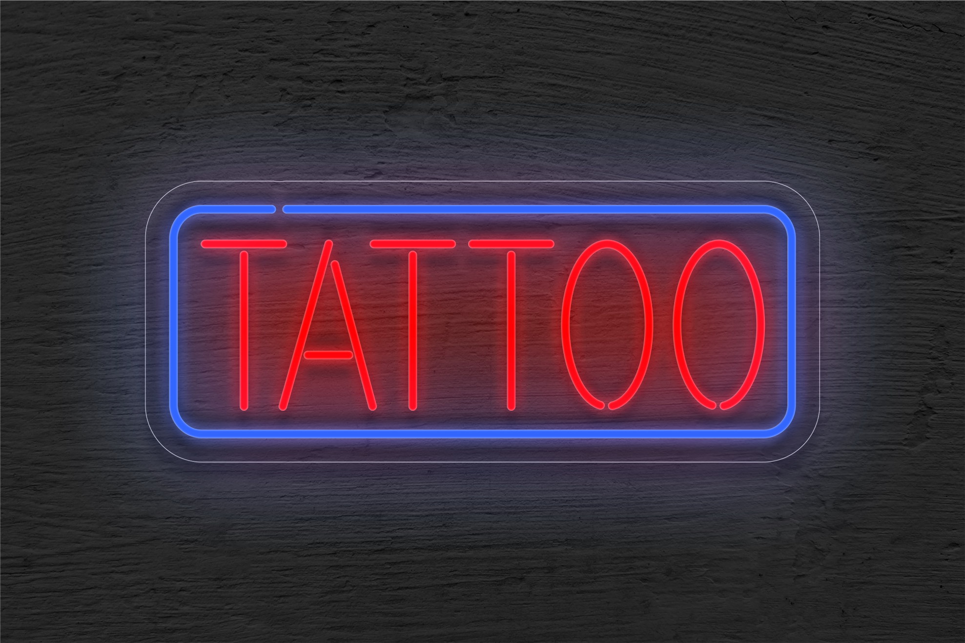 "Tattoo" with Border LED Neon Sign
