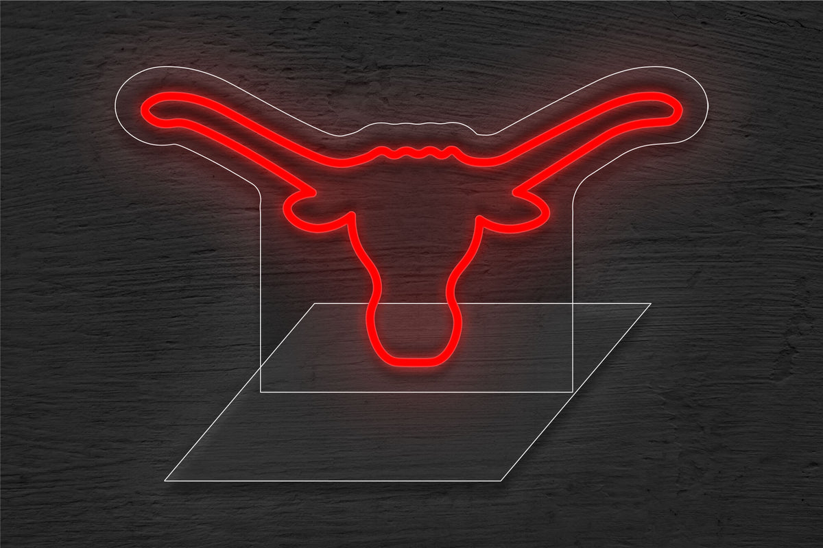 Texas Longhorn Logo LED Neon Sign