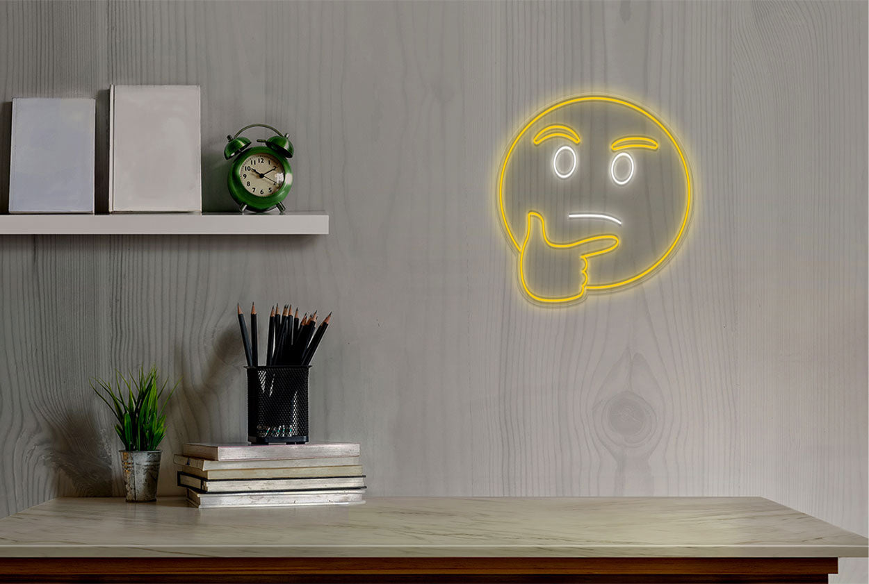 Thinking Emoji LED Neon Sign