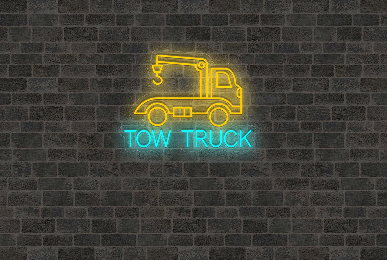 Tow Truck Logo LED Neon Sign