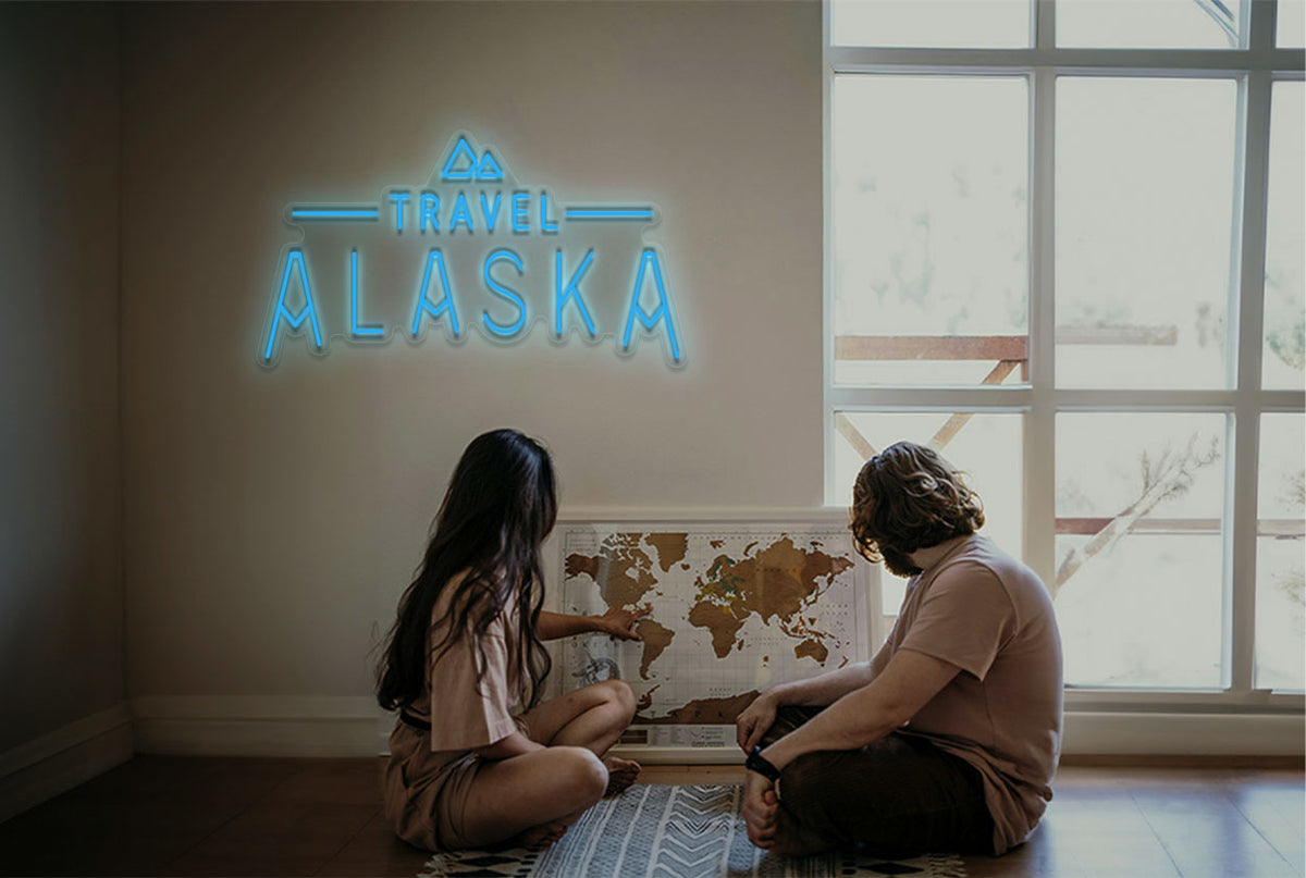 Travel Alaska LED Neon Sign