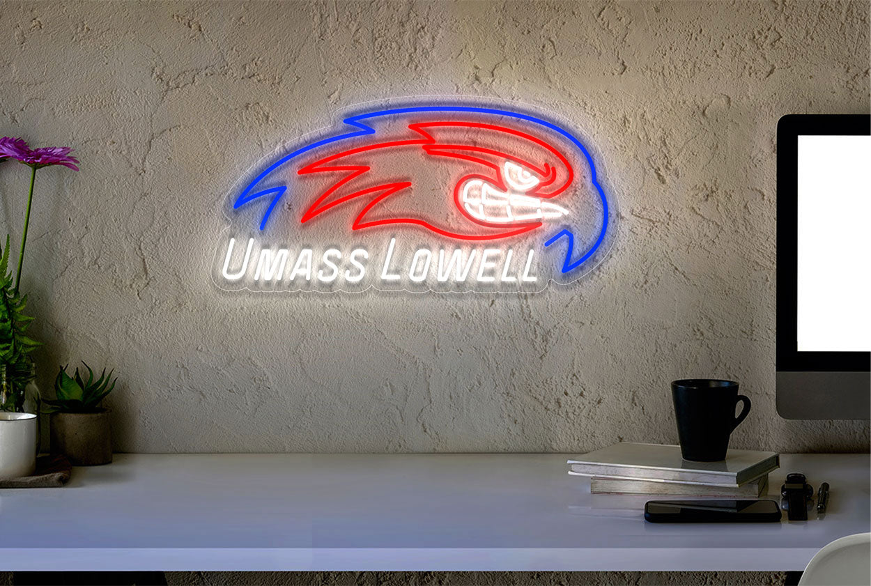 UMass Lowell River Hawks Men's Basketball LED Neon Sign