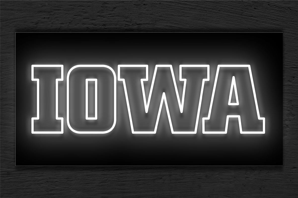 University of Iowa (UI) Logo LED Neon Sign