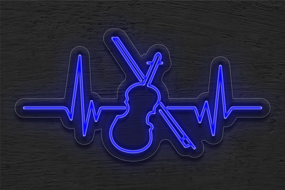 Beat and Violin Logo LED Neon Sign