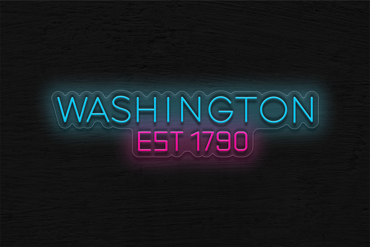 Washington DC Est 1790 LED Neon Sign