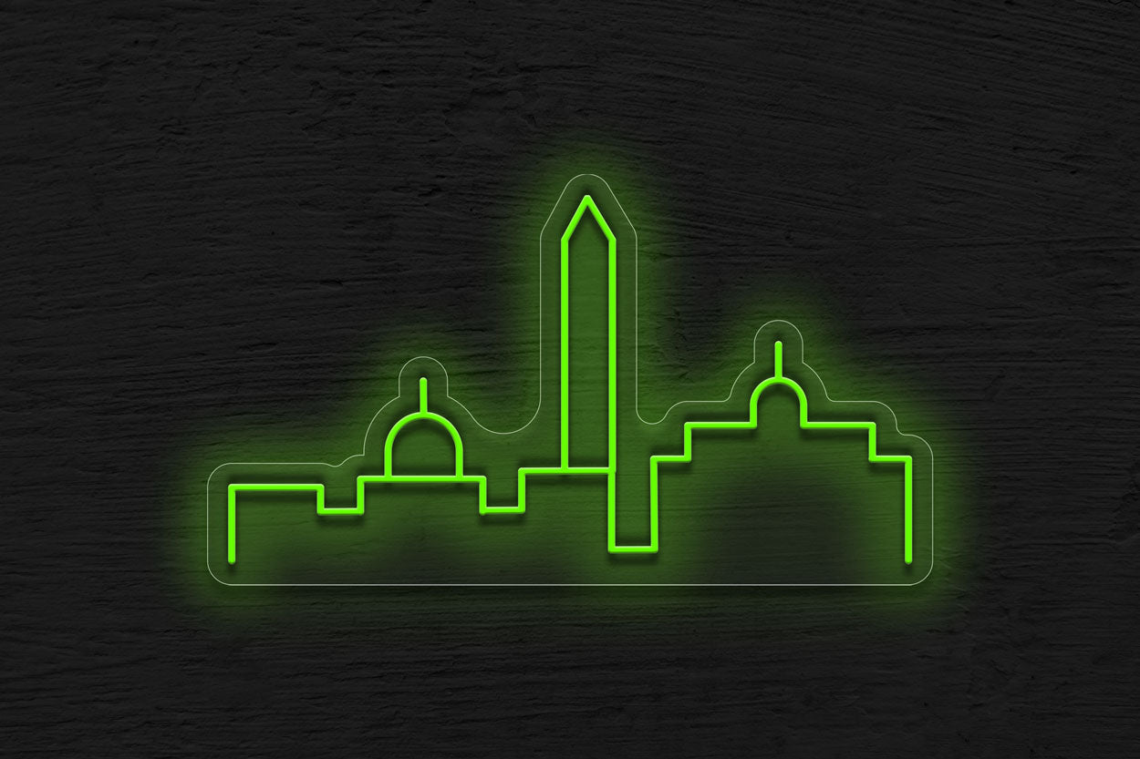 Washington DC Building Silhouette LED Neon Sign