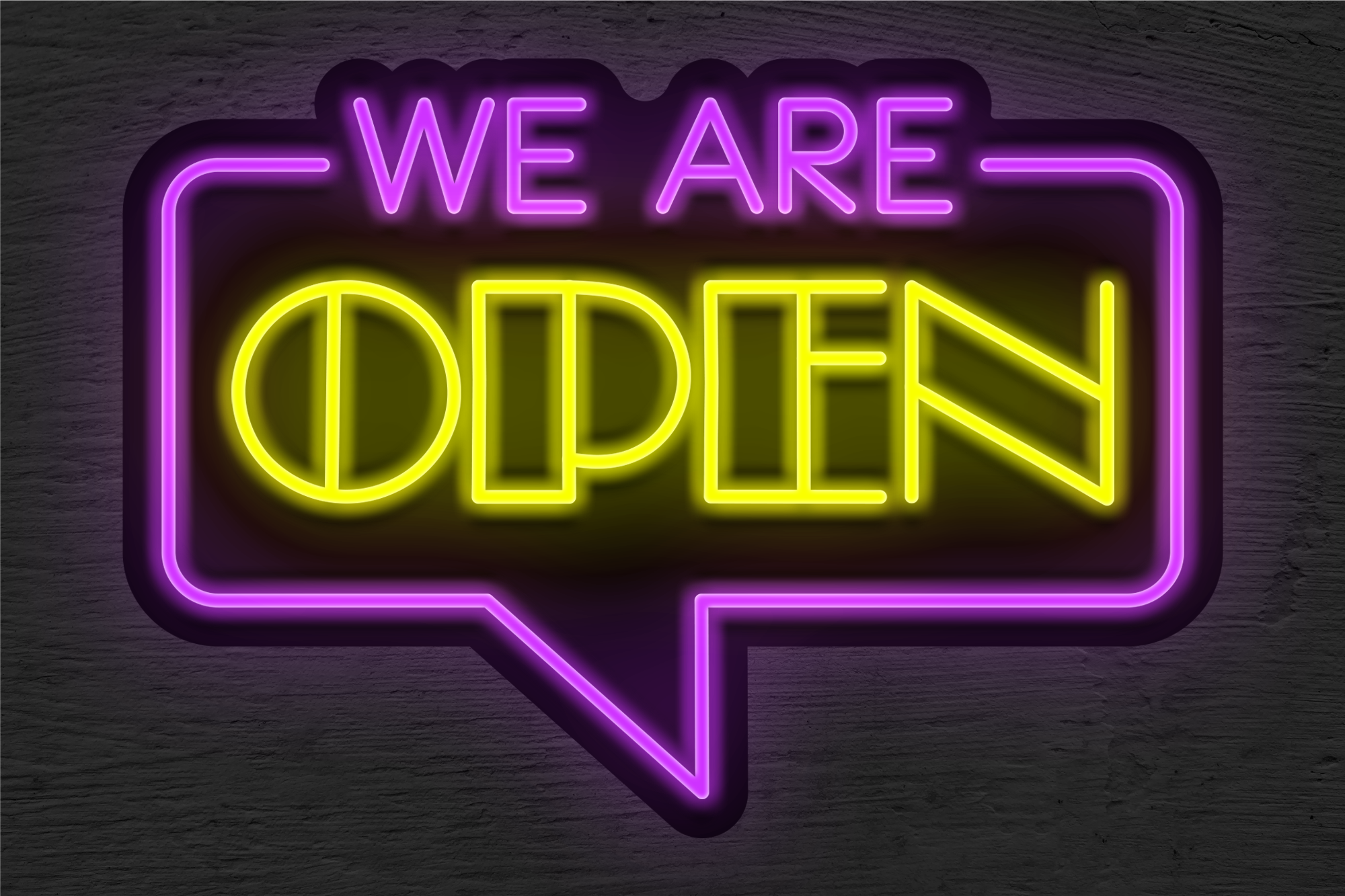 Pink Sign Off Neon Pink Open Sign