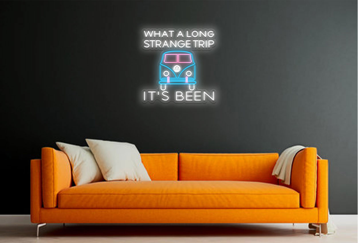 What a Long Strange Trip It's Been with Car Logo LED Neon Sign