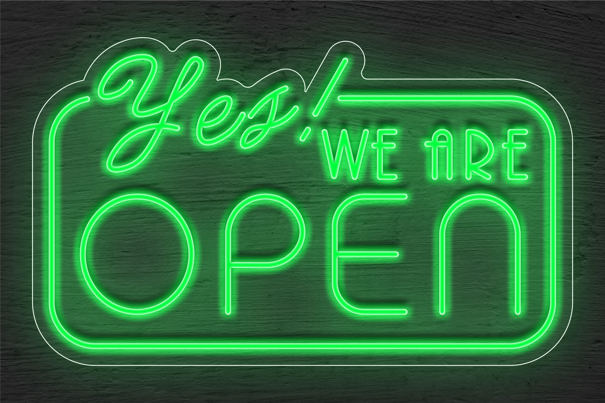 Buy Yes! WE ARE OPEN LED Neon Sign  Open Neon Signs from Best Buy Neon  Signs