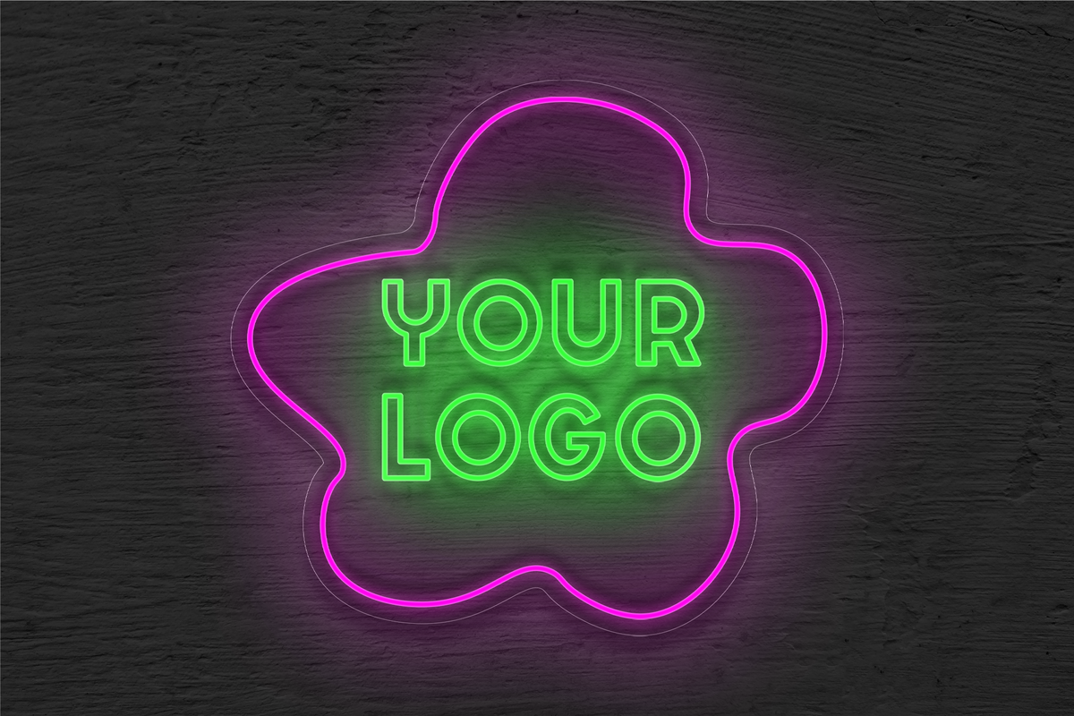 YOUR LOGO with Border LED Neon Sign