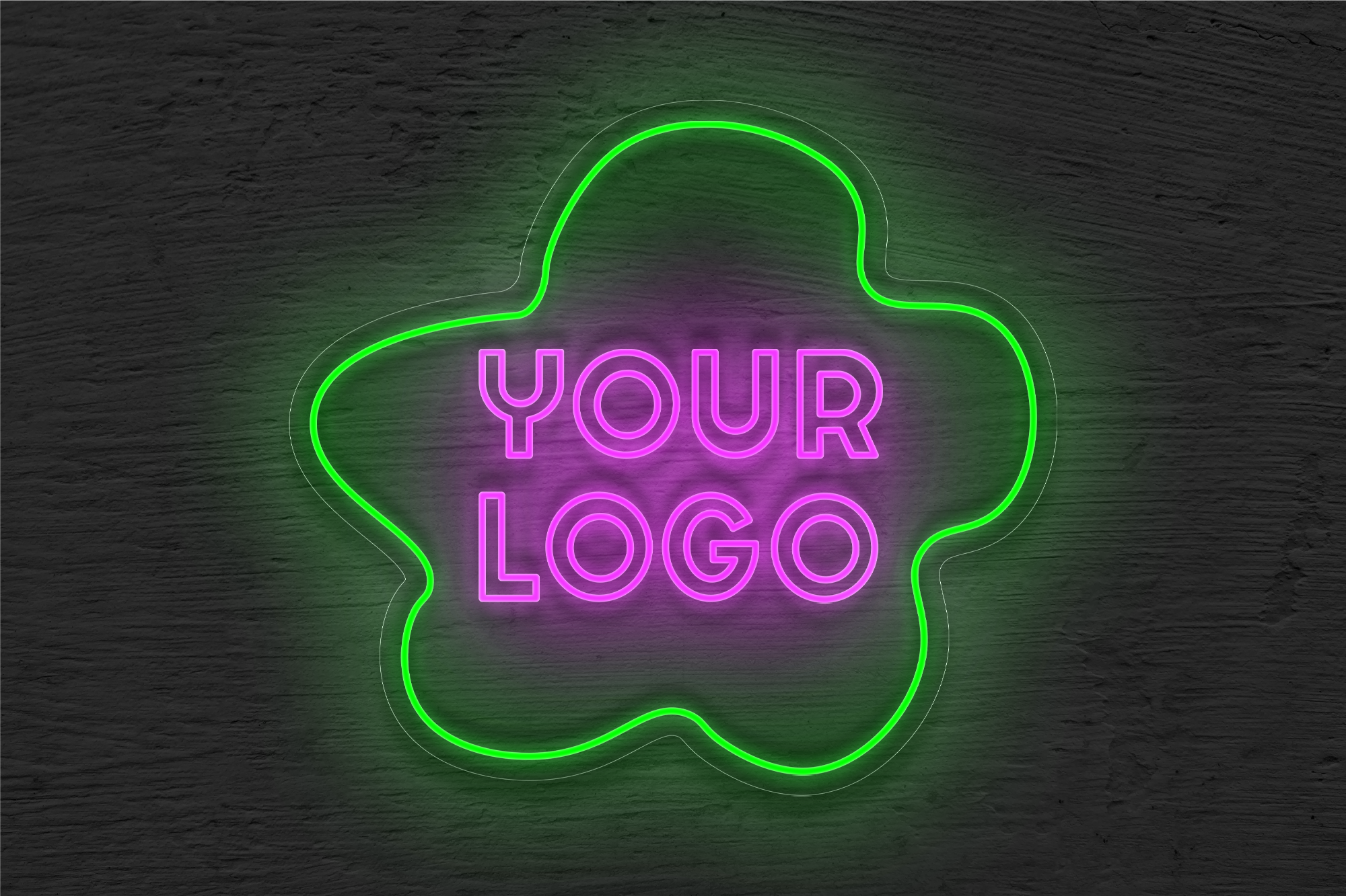 YOUR LOGO with Border LED Neon Sign