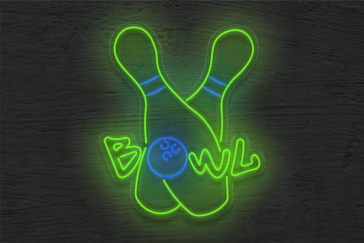 &quot;Bowl&quot; with 2 Pins LED Neon Sign