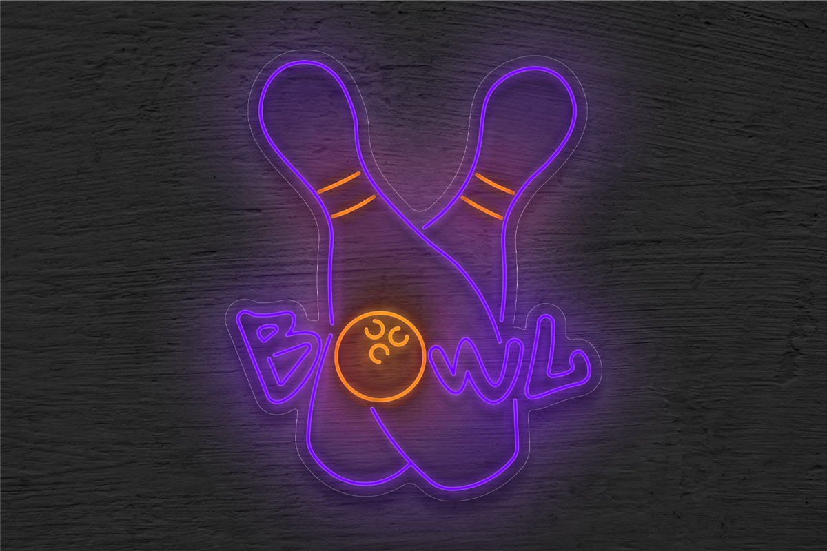 &quot;Bowl&quot; with 2 Pins LED Neon Sign
