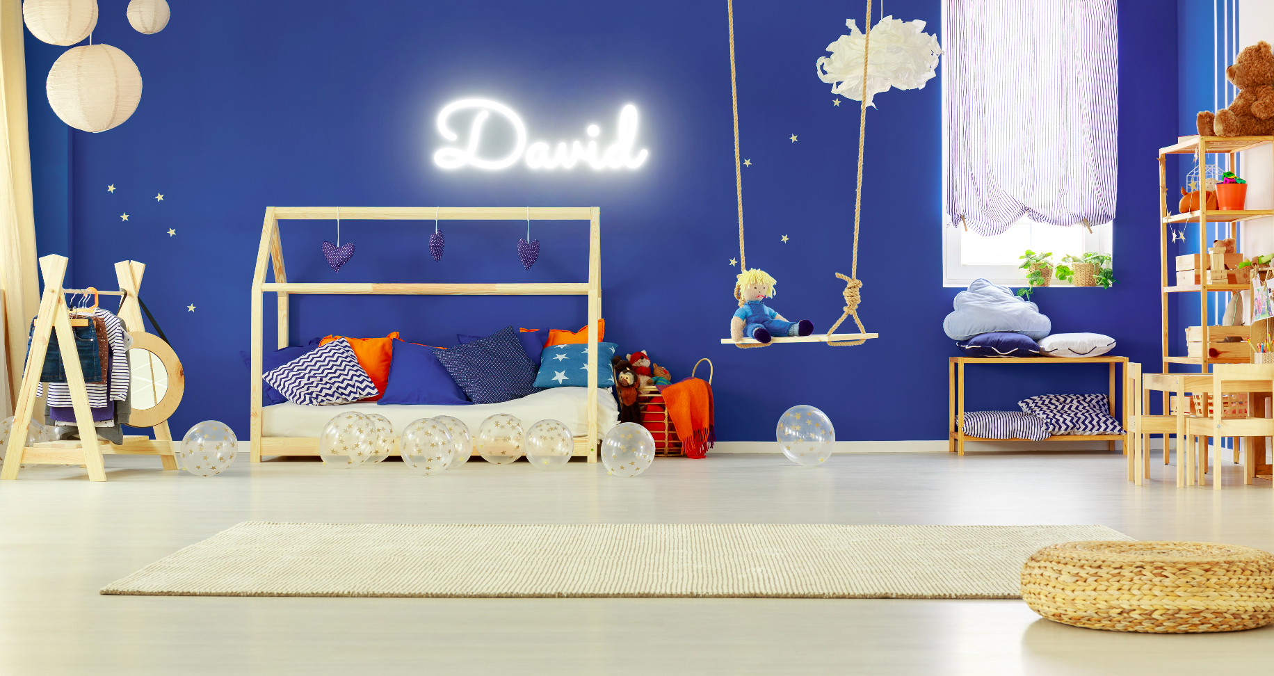 "David " Baby Name LED Neon Sign