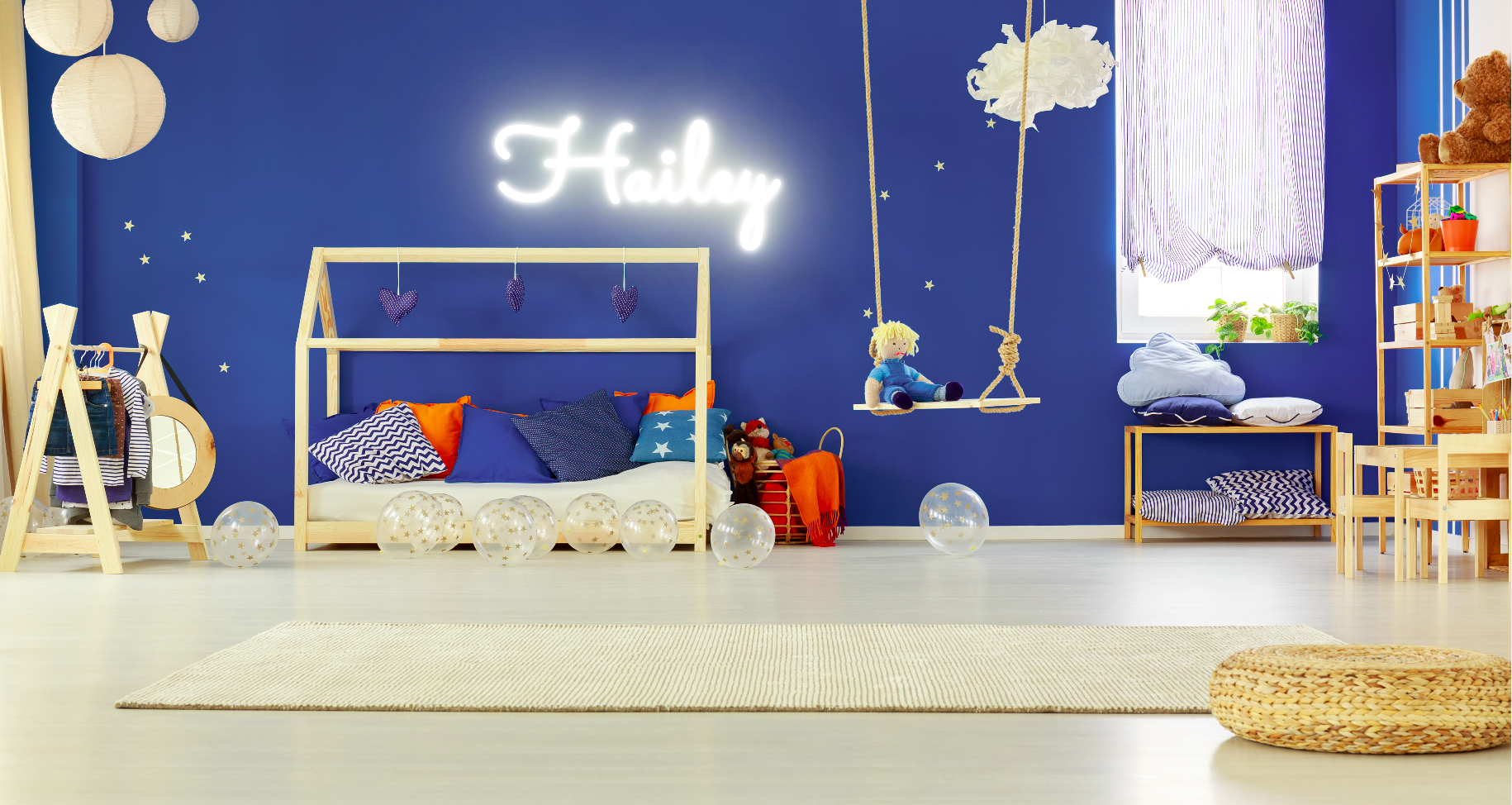 Buy Hailey Baby Name LED Neon Sign | Baby Girl Names Signs from Best ...